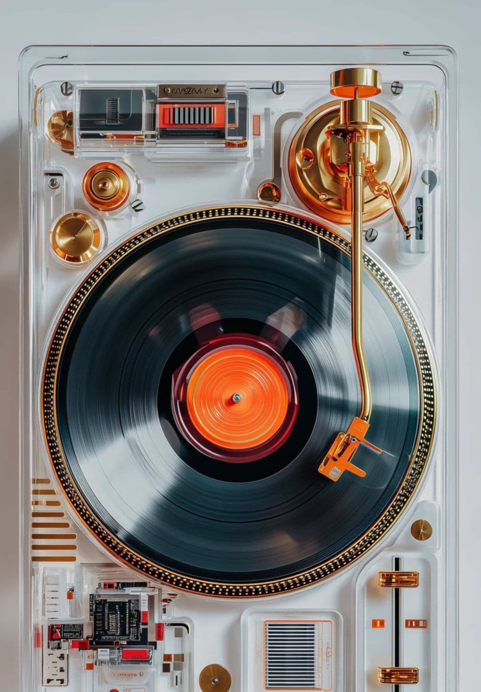Orange record player